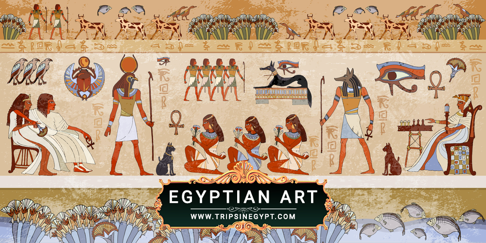 egyptisk konst - Egypten kultur och traditioner - resor i Egypten