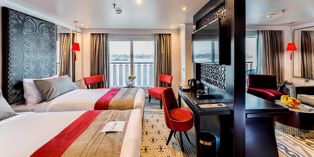 Bedroom and Suite – MS Mayfair Nile Cruise – Trips in Egypt