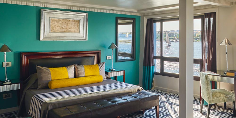 Bedroom of Mövenpick MS Sun Ray Nile Cruise – Trips in Egypt