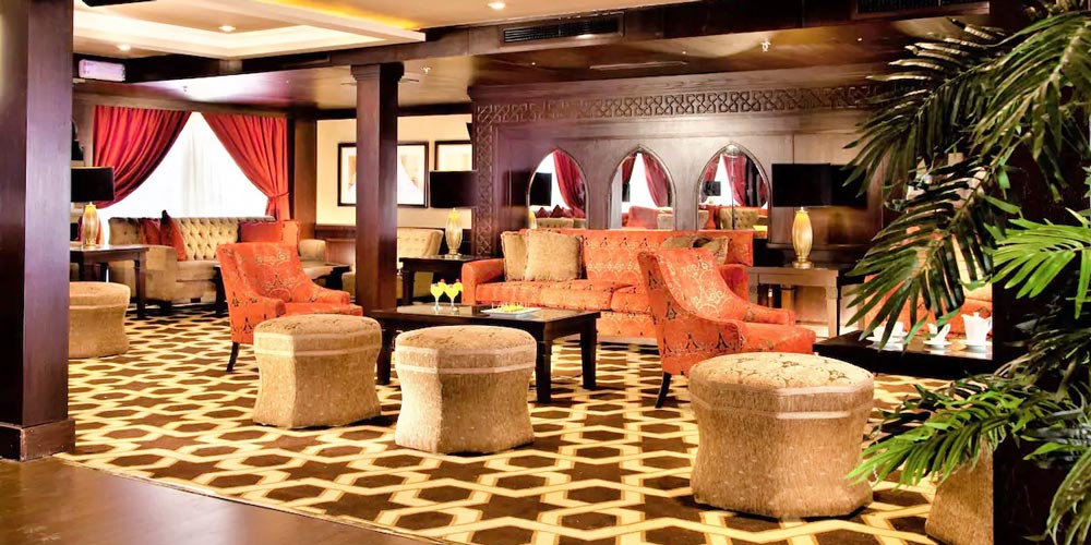Lobby Seating Area of Steigenberger Legacy Nile Cruise – Trips in Egypt