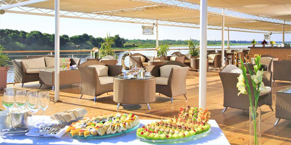 Lounge of Jaz Senator Nile Cruise – Trips in Egypt