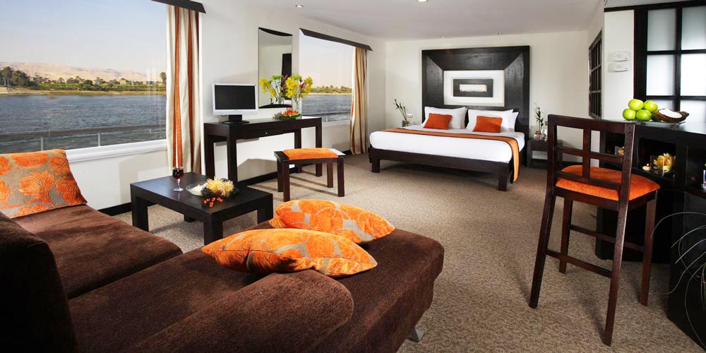 Luxury Cabin of Mövenpick MS Royal Lily Nile Cruise – Trips in Egypt