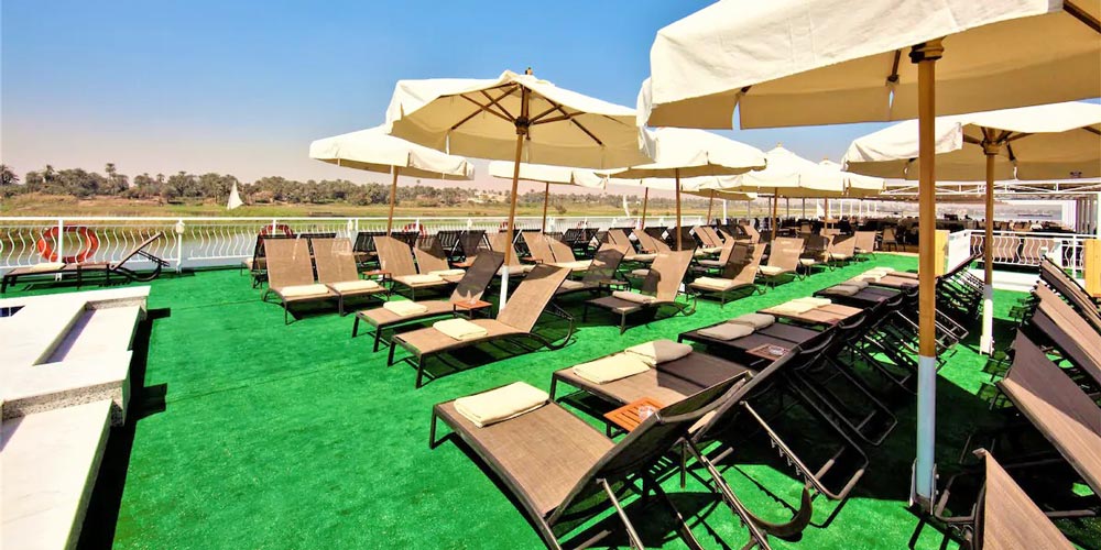 Sun Deck of Steigenberger Legacy Nile Cruise – Trips in Egypt