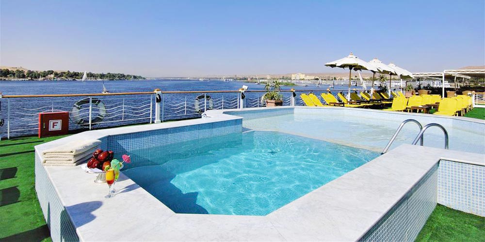 Swimming Pool of Jaz Senator Nile Cruise – Trips in Egypt