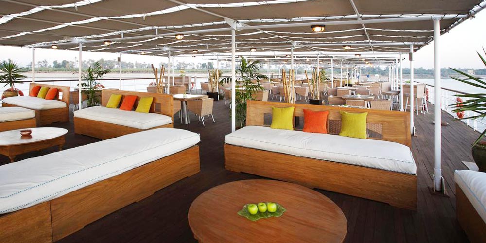 Upper Deck of Mövenpick MS Royal Lily Nile Cruise – Trips in Egypt