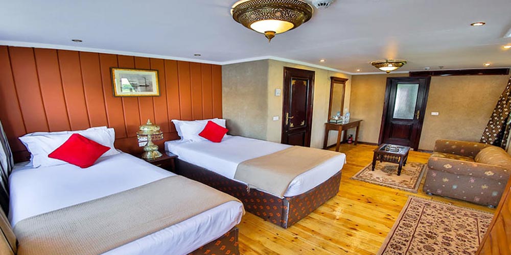 Bedroom of Asiya Dahabiya Nile Cruise – Trips in Egypt