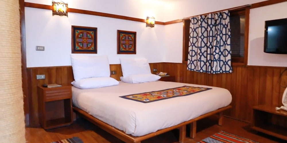 Bedroom of Nebyt Dahabiya Nile Cruise – Trips in Egypt