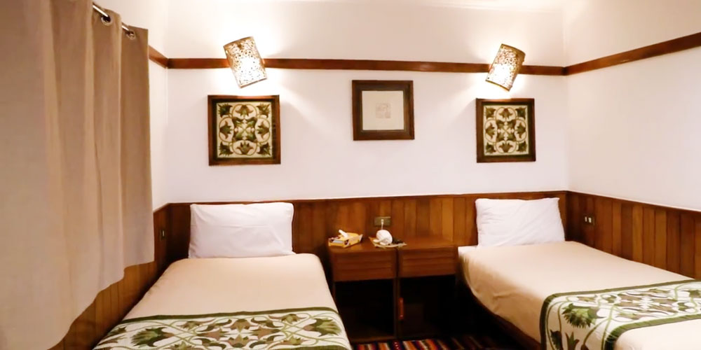 Double Cabin of Nebyt Dahabiya Nile Cruise – Trips in Egypt