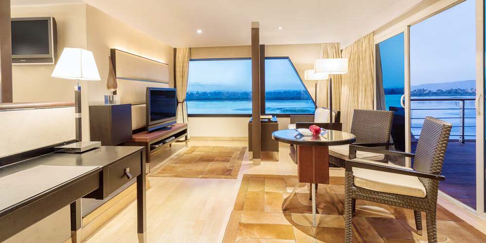 Guest Suite of Oberoi Zahra Nile Cruise – Trips in Egypt