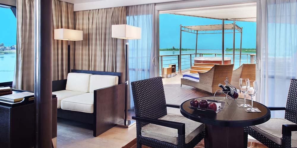 Luxury Cabin of Oberoi Zahra Nile Cruise – Trips in Egypt
