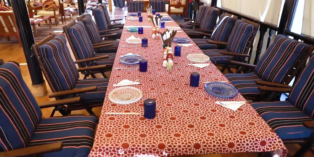 Restaurant of Nebyt Dahabiya Nile Cruise – Trips in Egypt