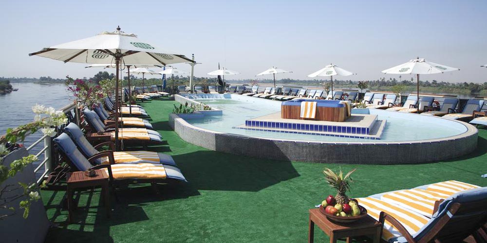 Sun Deck of Sonesta St. George Nile Cruise – Trips in Egypt