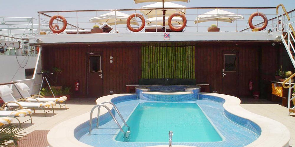 Sun Decks & Pool of Alexander the Great Nile Cruise – Trips in Egypt