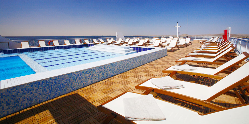 Steigenberger Omar El Khayam Cruise Swimming Pool & Sun Decks- Trips In Egypt