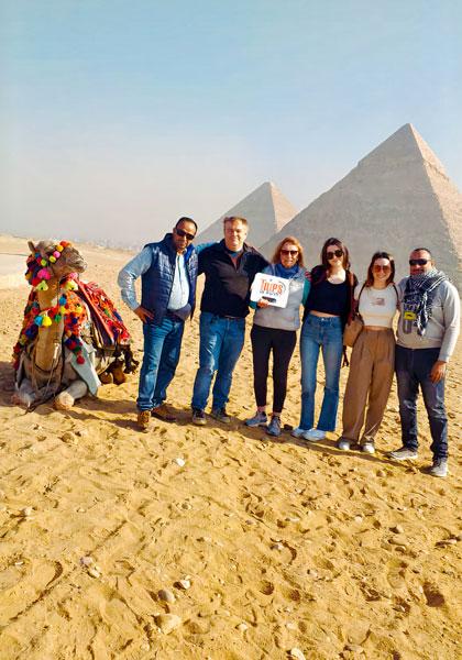 Trips in Egypt Customers at Giza Pyramids