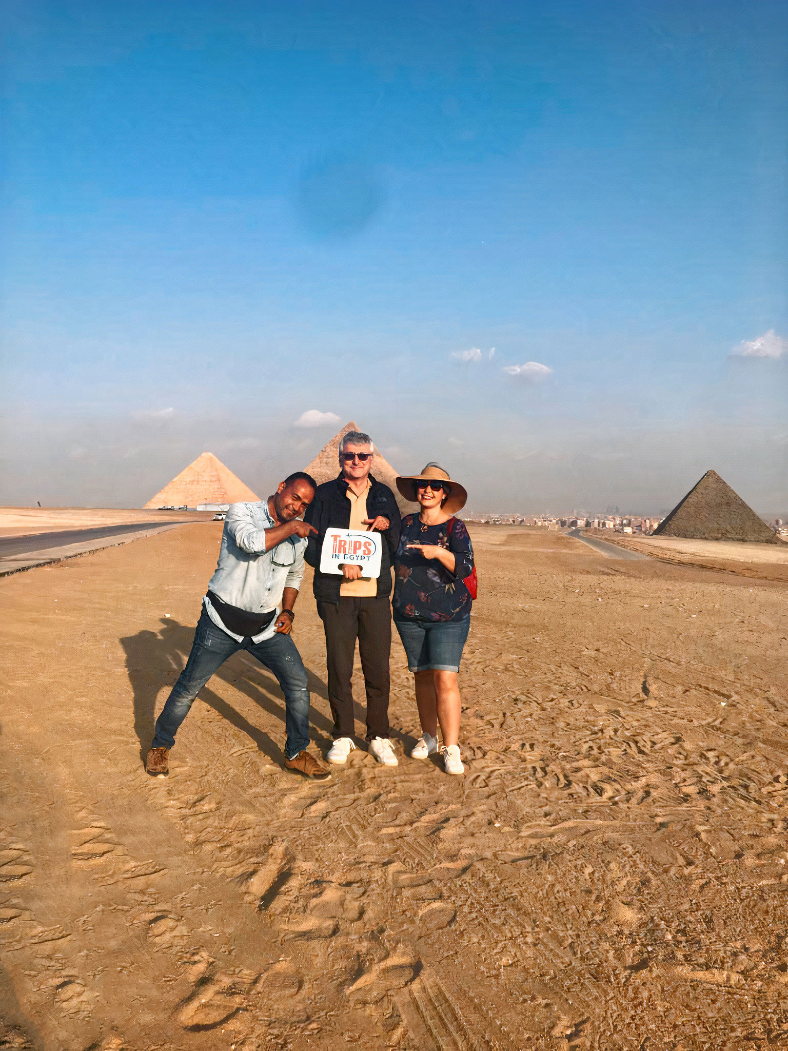 Trips in Egypt Customers at Giza Pyramid Complex