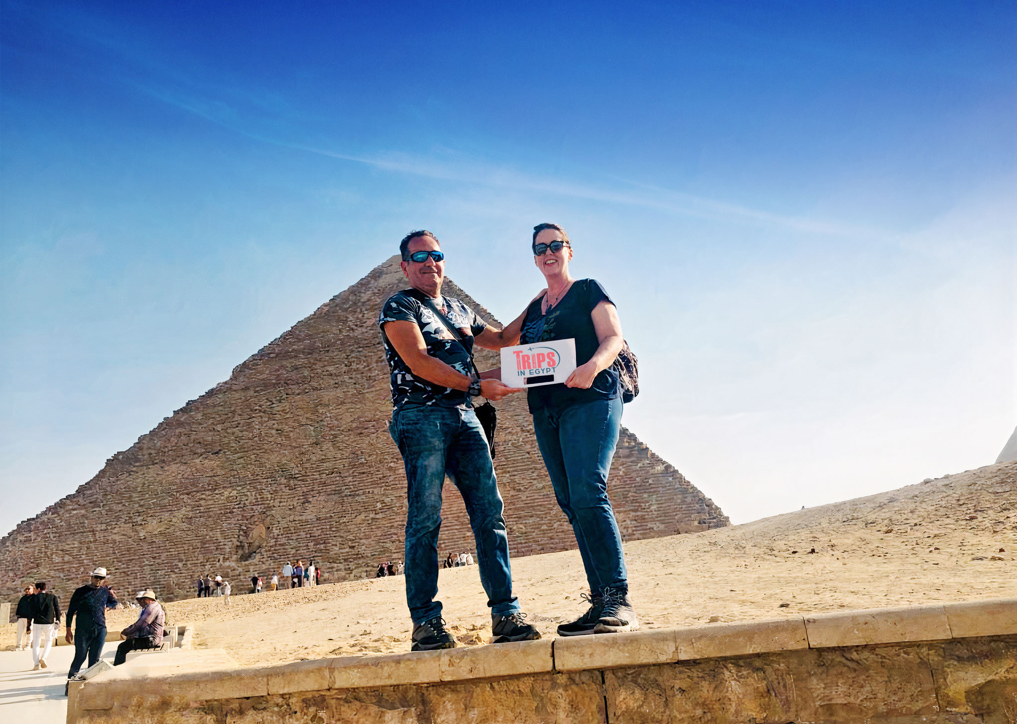 Trips in Egypt Customers at Giza Pyramids Comple