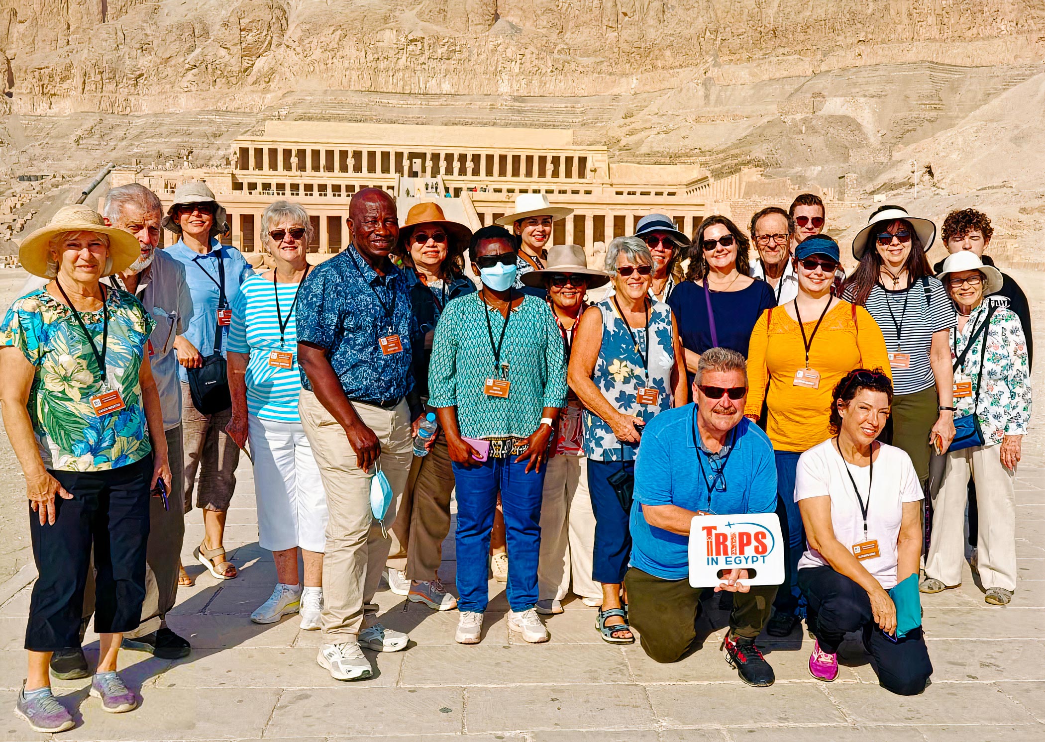 Trips in Egypt Customers at Temple of Hatshepsut