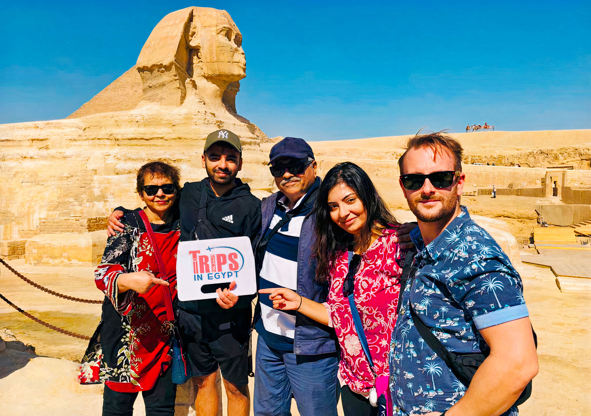 Trips in Egypt Customers at the Sphinx