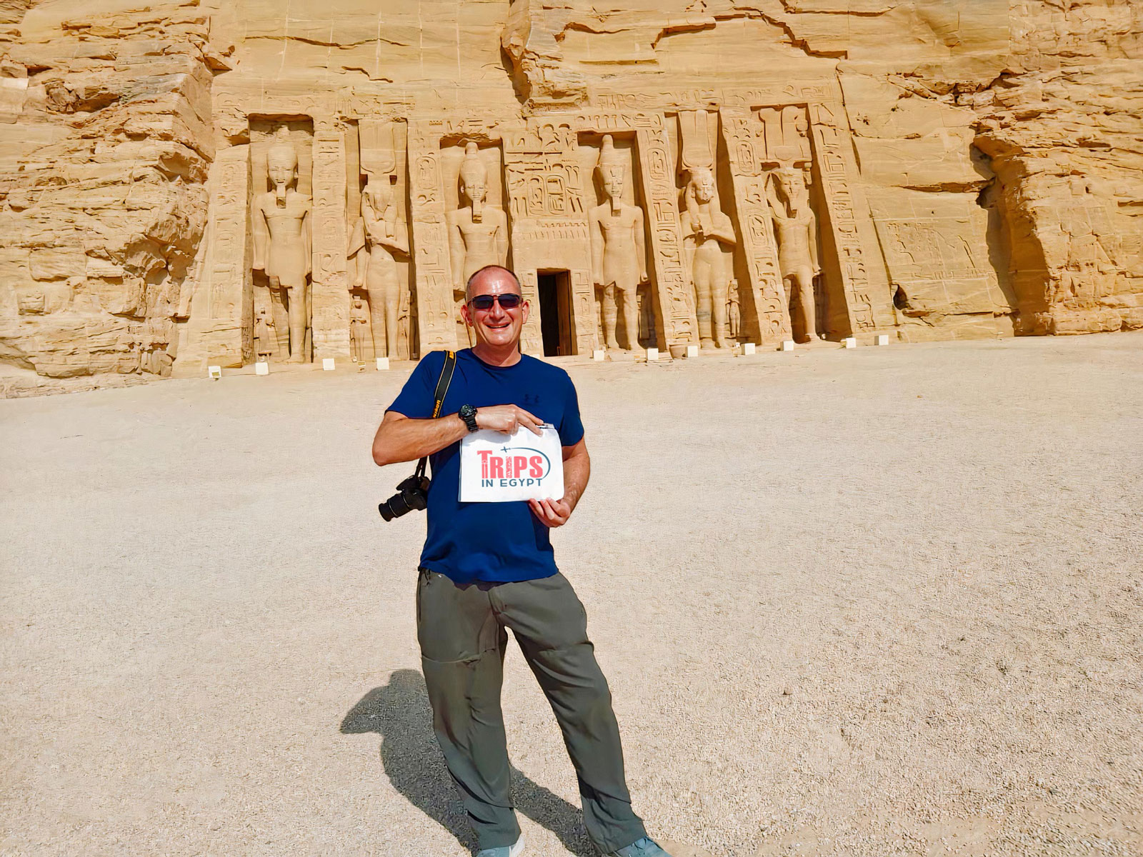 Trips in Egypt Customers at Abu Simbel Temple