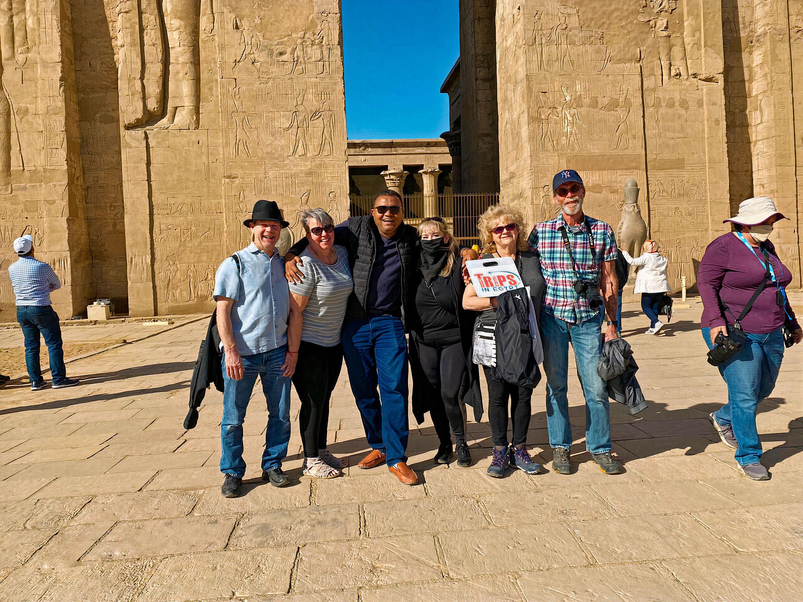 Trips in Egypt Customers at Edfu Temple