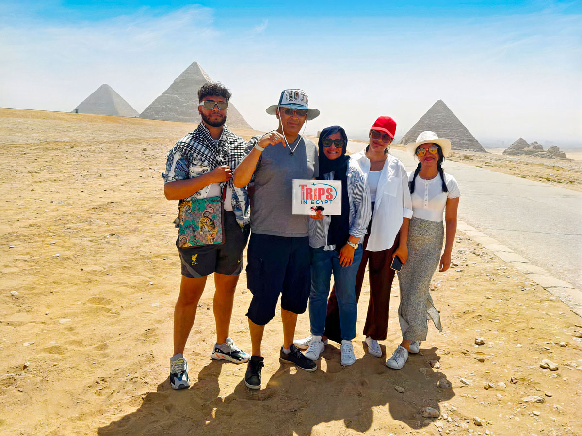 Trips in Egypt Customers at Giza Pyramids