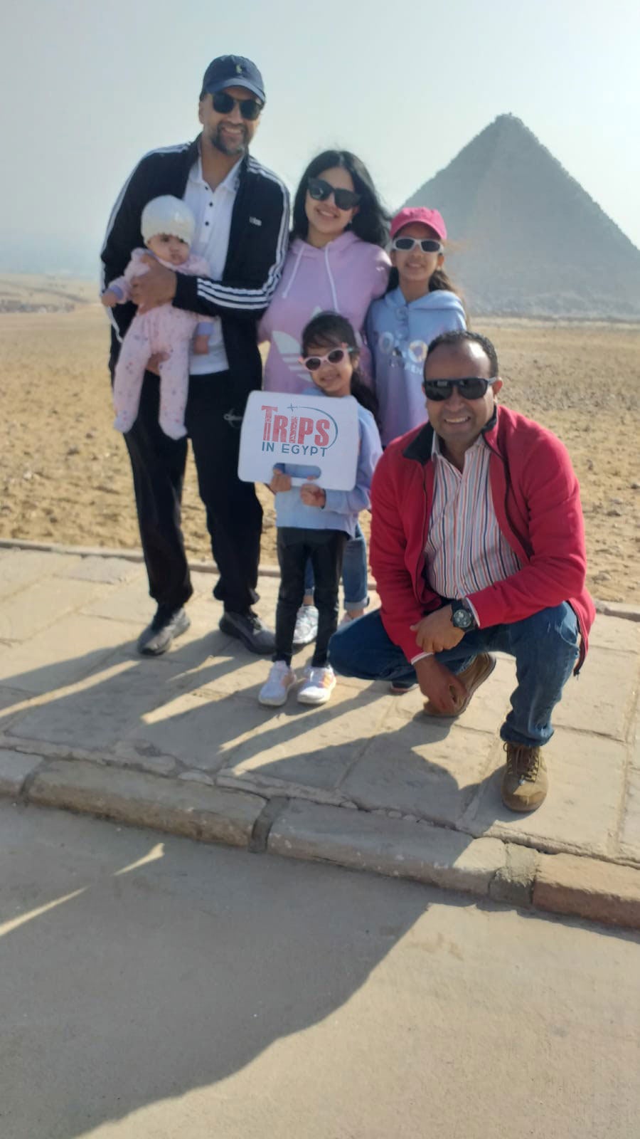 Trips in Egypt Customers at Giza Pyramids