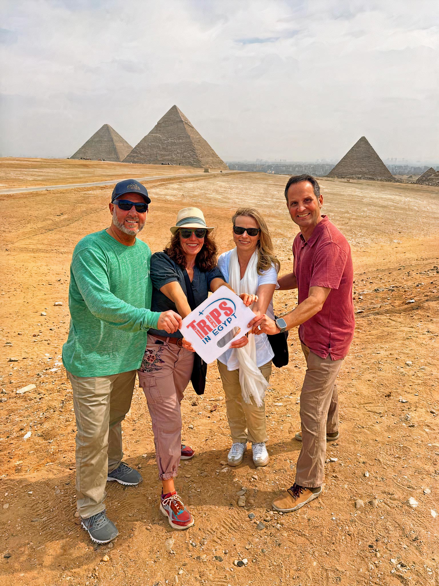 Trips in Egypt Customers at Giza Pyramids
