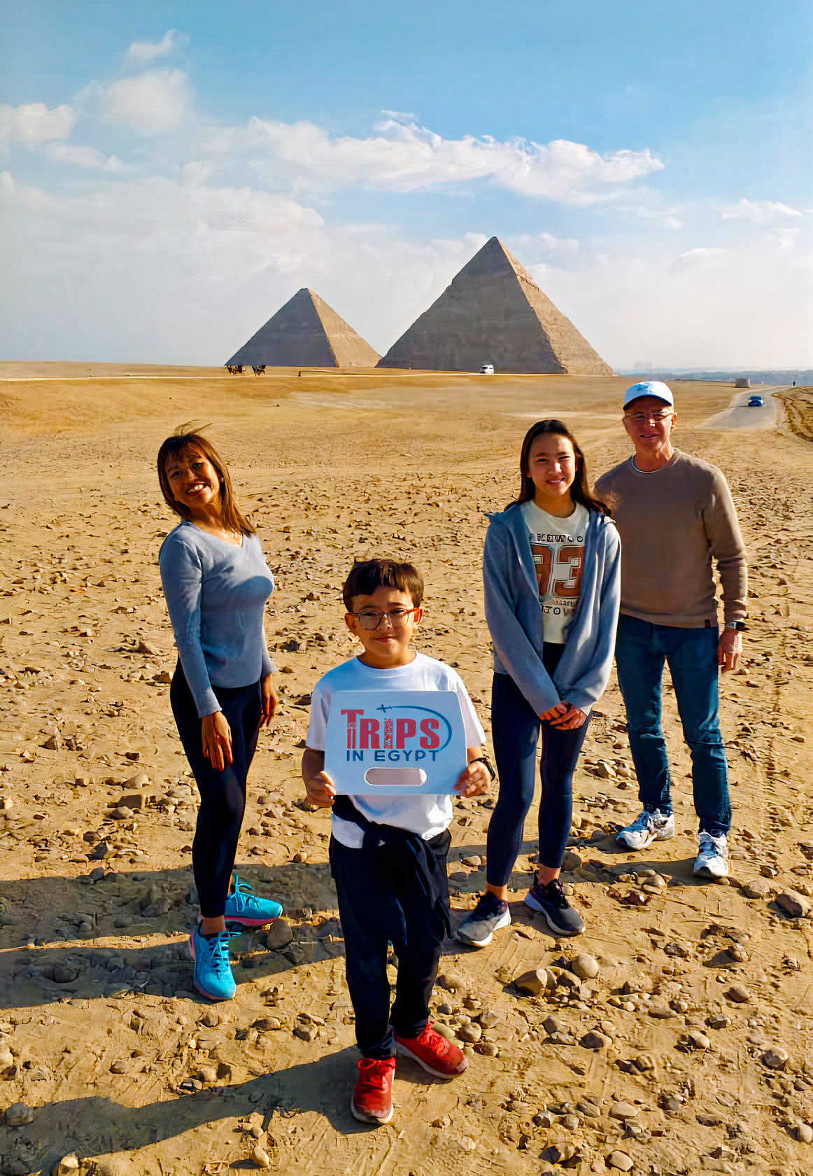 Trips in Egypt Customers at Giza Pyramids