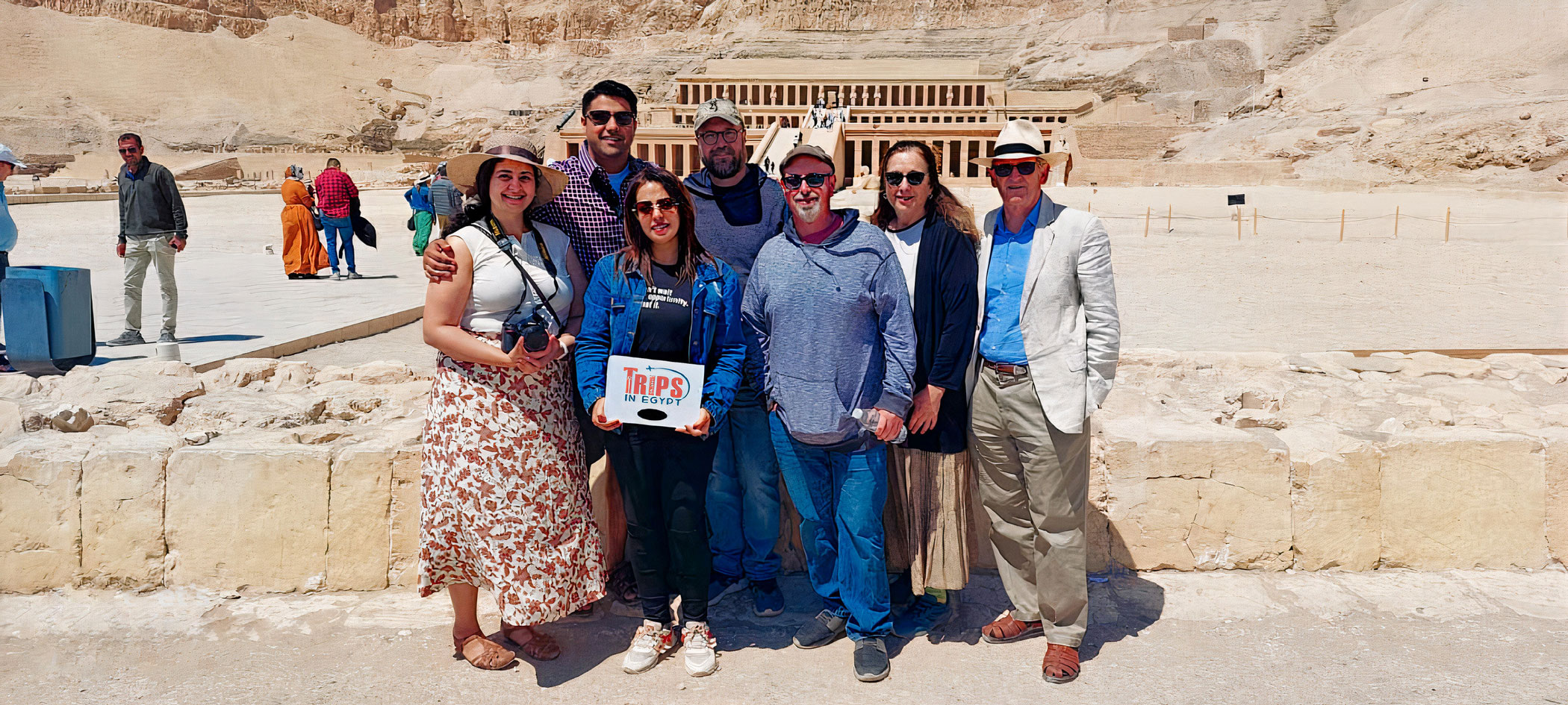 Trips in Egypt Customers at Hatshepsut Temple
