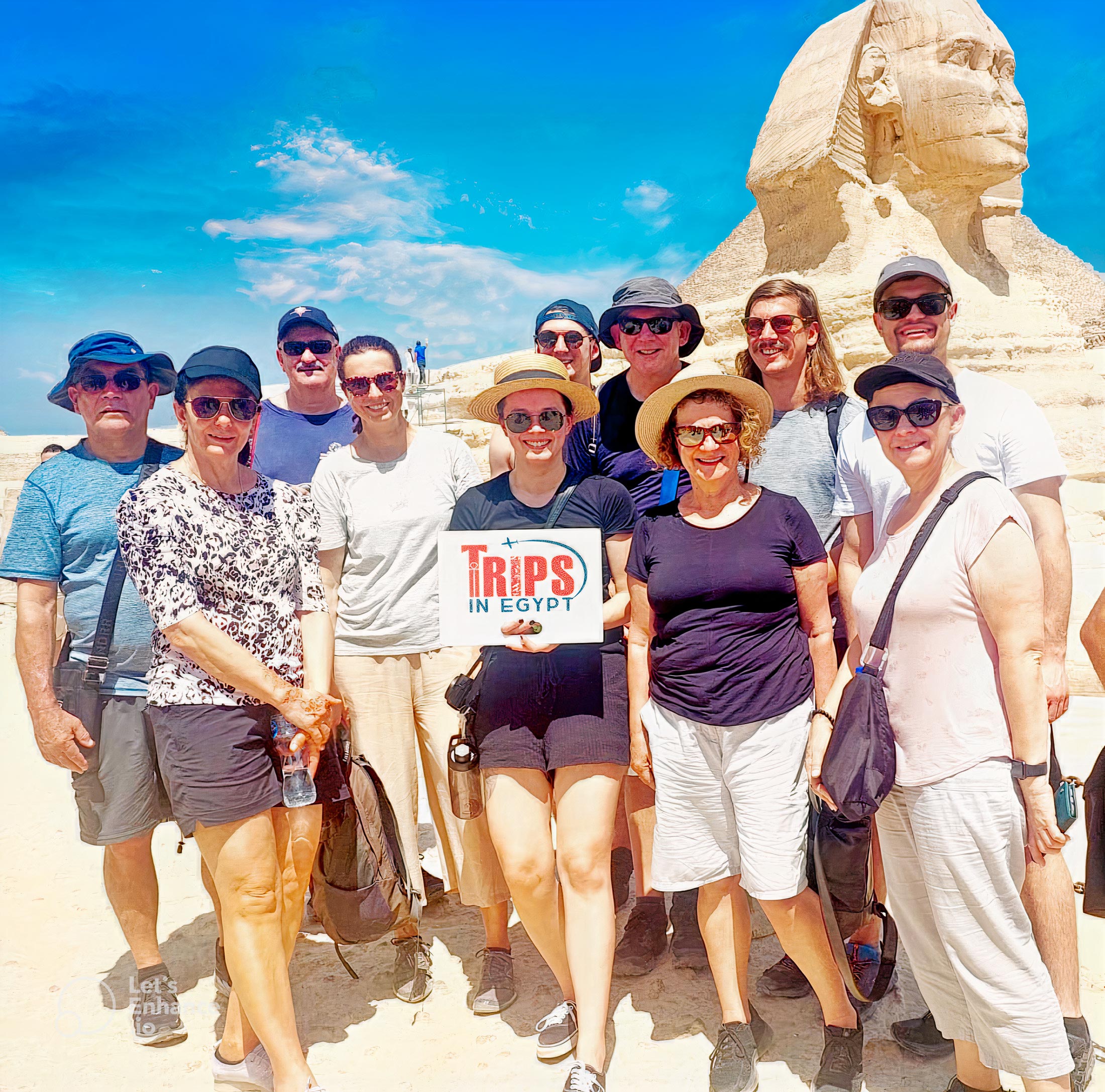 Trips in Egypt Customers at the Sphinx - Trips in Egypt