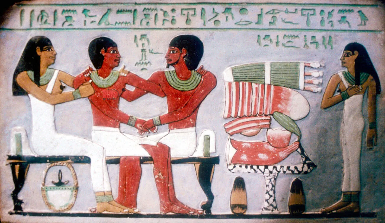 Imn-Hat with His Wife, Son & Daughter Offering Relief, Ancient Thebes - Trips in Egypt
