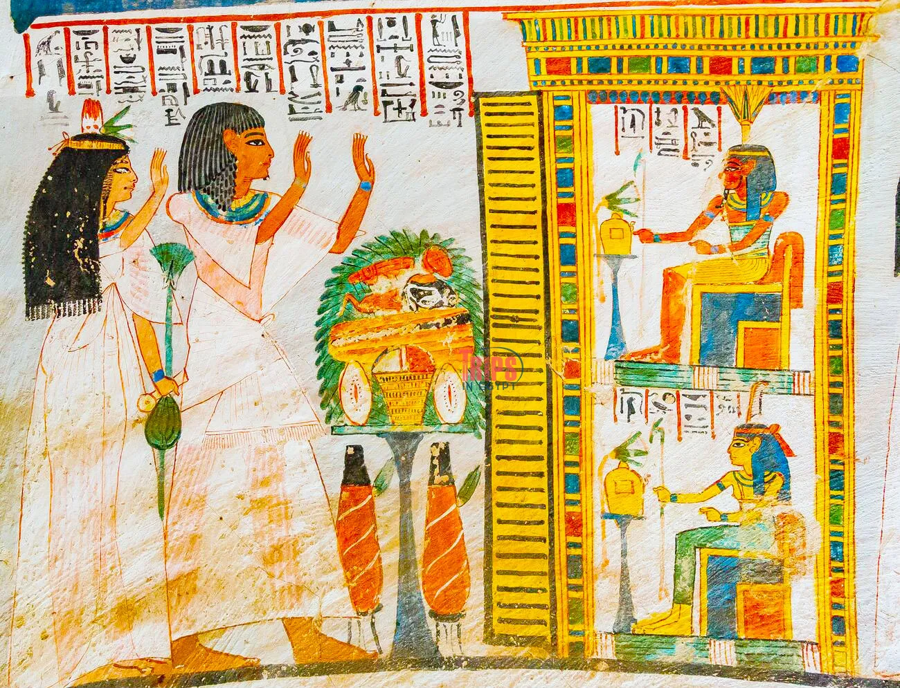 Tomb of Roy – Nefertum, Maat, and Offering Table at Thebes, Egypt - Trips in Egypt