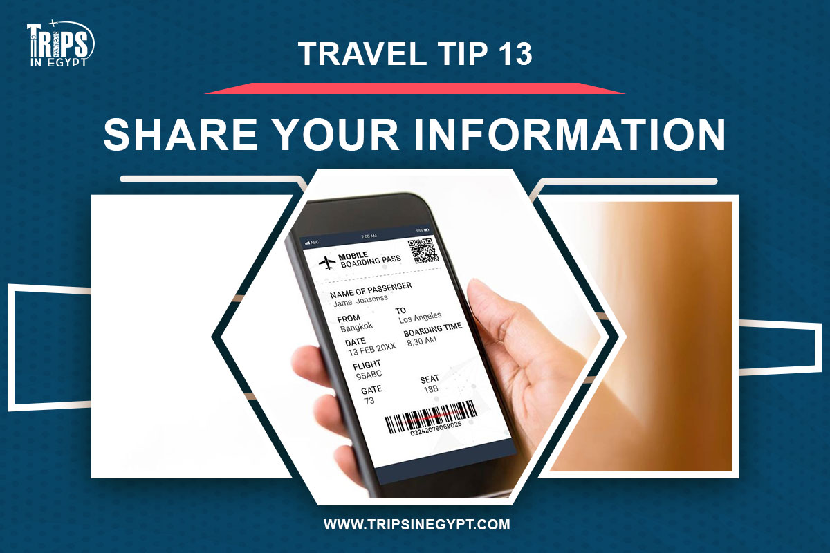 Share Your Information With Those Closest to You - Cairo Travel Tips - Trips in Egypt