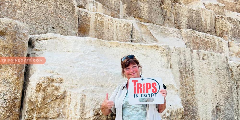 Trips in Egypt Client at the Great Pyramid - Trips in Egypt