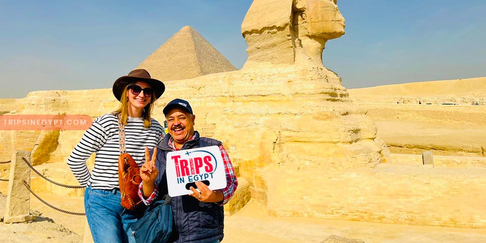 Trips in Egypt Client at the Sphinx - Trips in Egypt