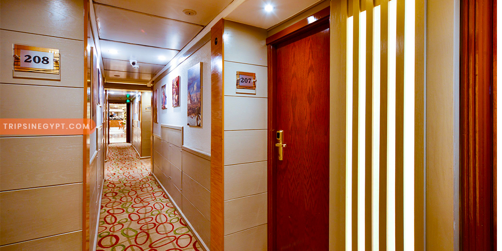 Hotel Room Pathway of MS Nile Treasure Nile Cruise – Trips in Egypt