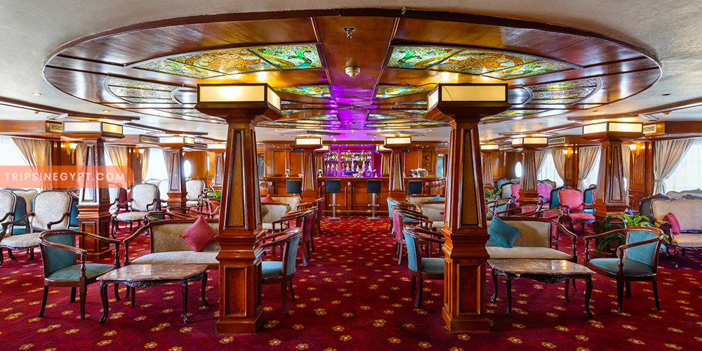 Lounge of MS Chateau Lafayette Nile Cruise - Trips in Egypt