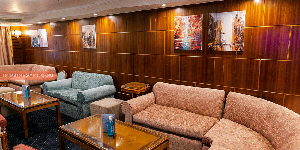 Lounge of MS Nile Quest Nile Cruise – Trips in Egypt 2