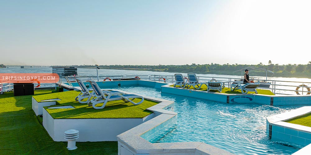 Pool of MS Nile Quest Nile Cruise – Trips in Egypt