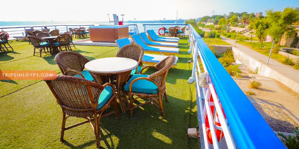Sun Deck of MS King of Thebes Nile Cruise – Trips in Egypt