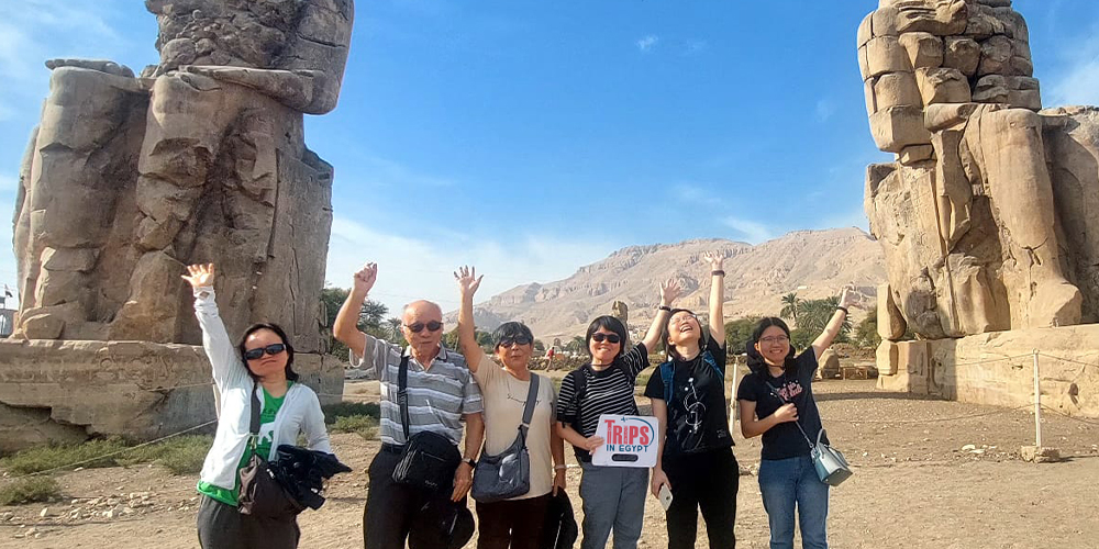Trips in Egypt Client at Colossi of Memnon - Trips in Egypt