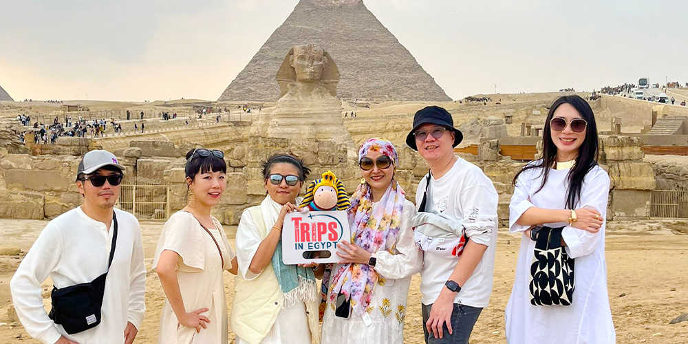 Trips in Egypt Client at Giza Pyramids Complex  - Trips in Egypt
