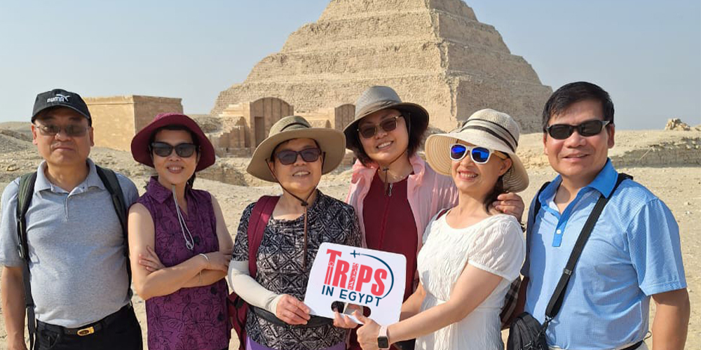 Trips in Egypt Client at Saqqara Pyramid - Trips in Egypt