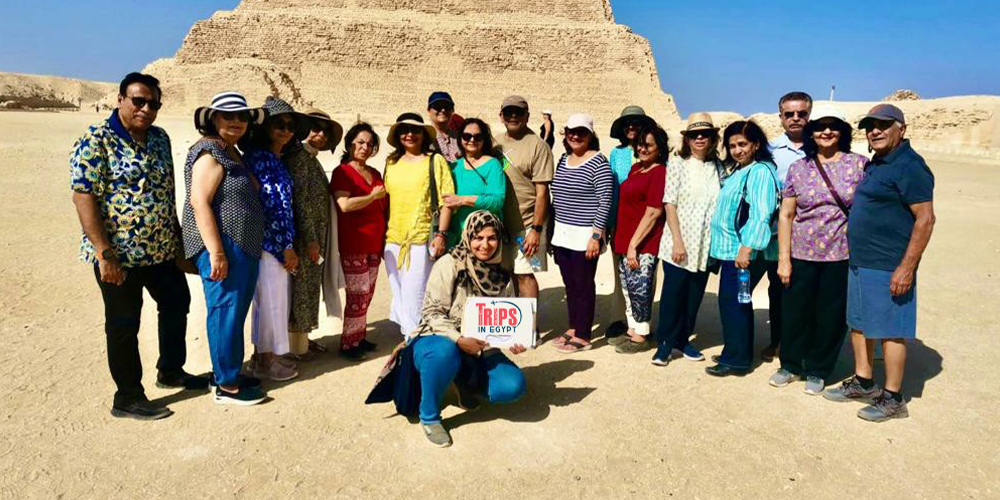 Trips in Egypt Client at Saqqara Pyramid - Trips in Egypt