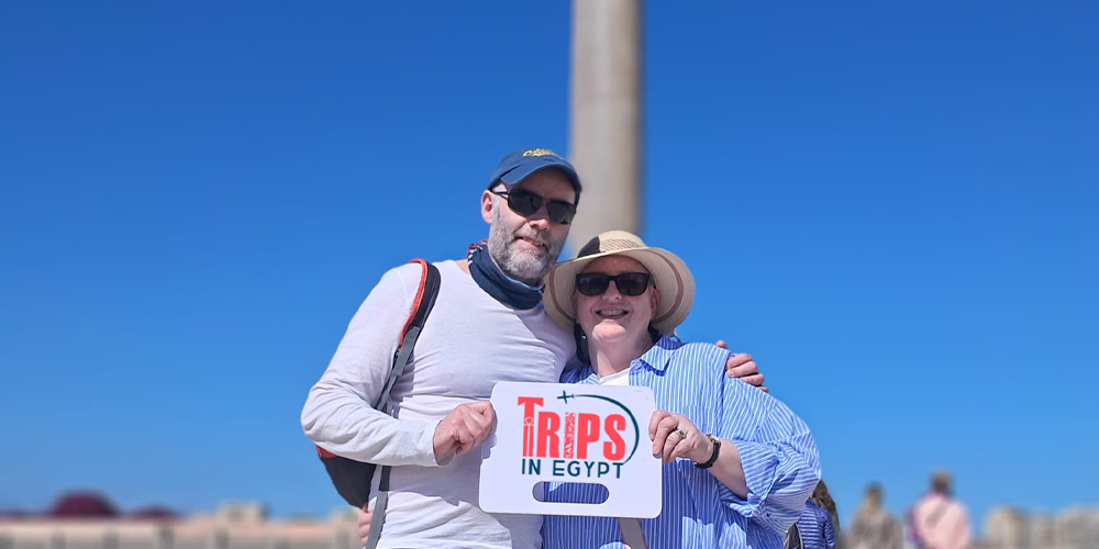 Trips in Egypt Client at pompey's Pillar - Trips in Egypt
