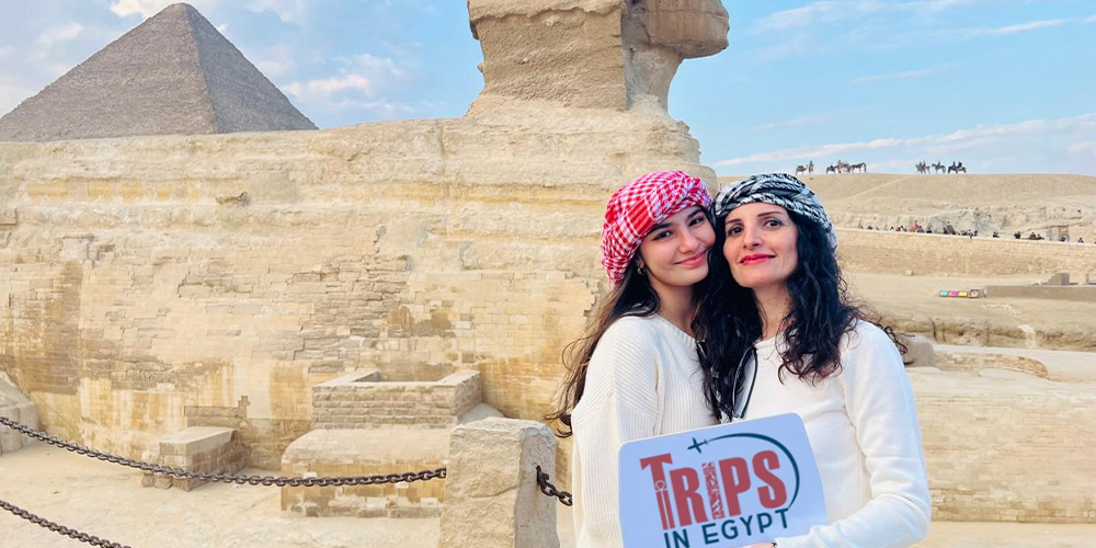 Trips in Egypt Client at the Great Sphinx - Trips in Egypt