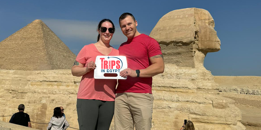 Trips in Egypt Client at the Great Sphinx - Trips in Egypt