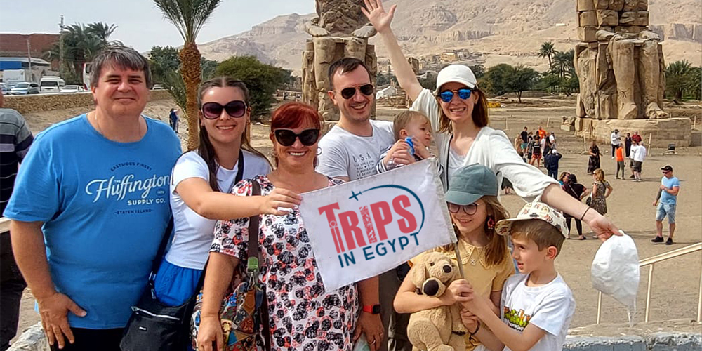 Trips in Egypt Client at Colossi of Memnon - Trips in Egypt