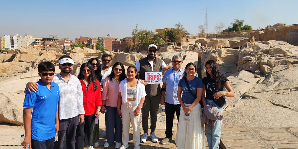 Trips in Egypt Client at Unfinished Obelisk - Trips in Egypt